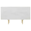 Golden Accent Mango Wood Sideboard with Unique Door Design