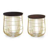 Brass & Mango Wood Tables