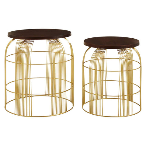 Brass & Mango Wood Tables