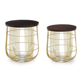 Brass & Mango Wood Tables