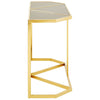 Golden Noir Glass Console Table