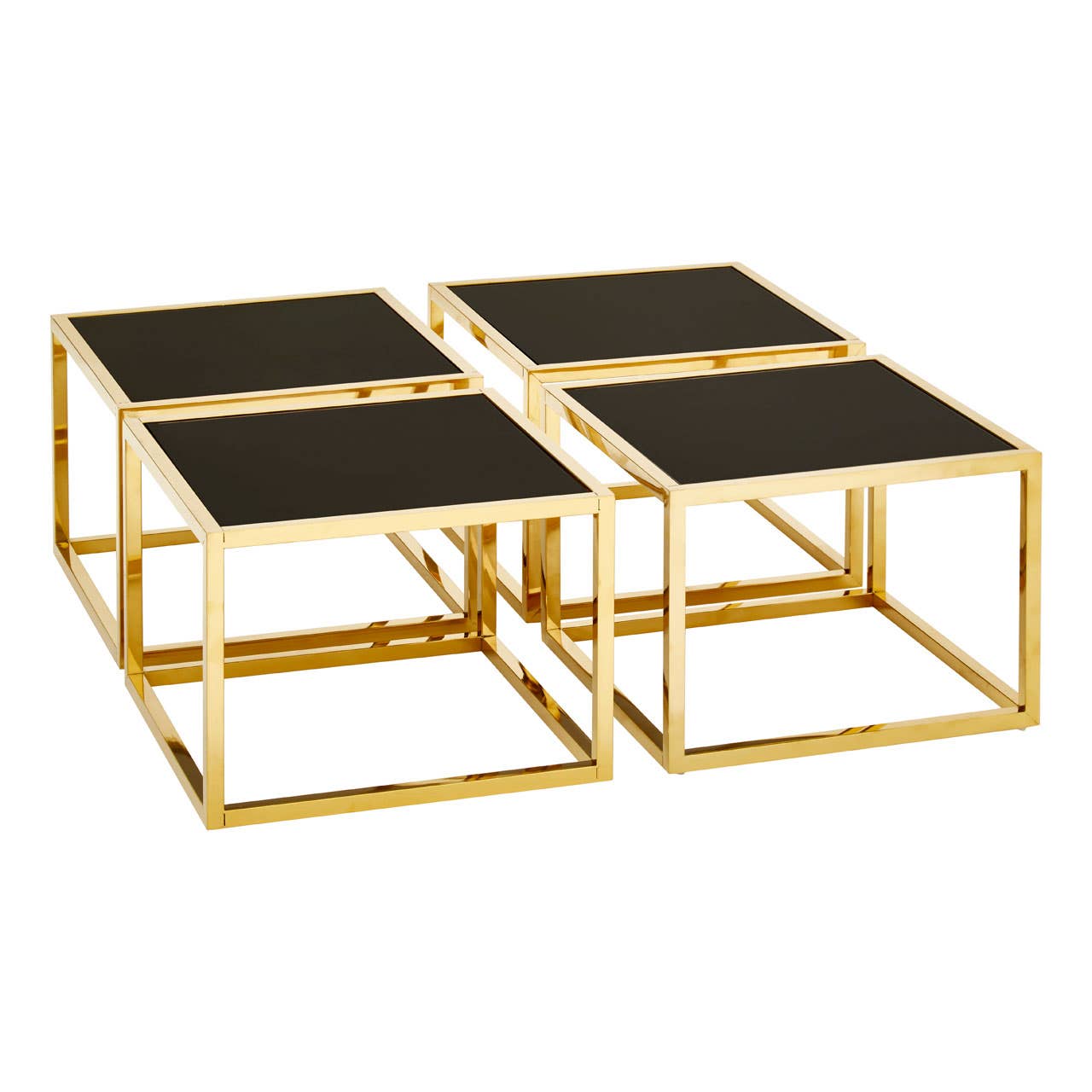 Horizon Black Glass Coffee Set