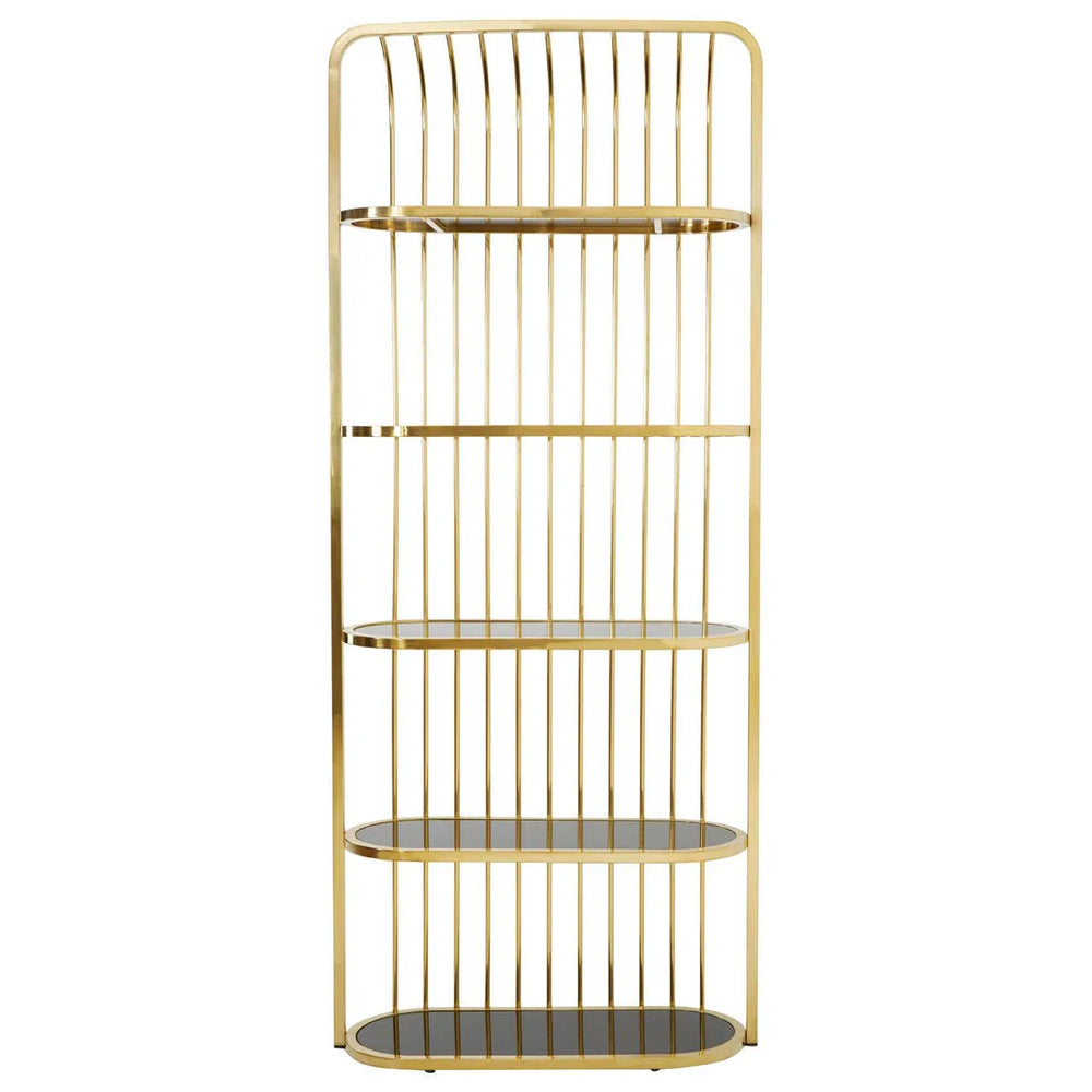 Luxe Gold Cage Bookshelf