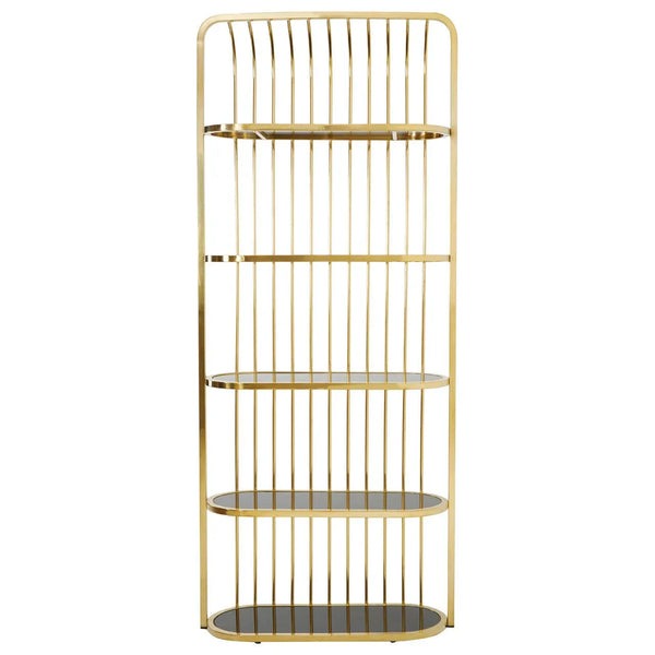 Luxe Gold Cage Bookshelf