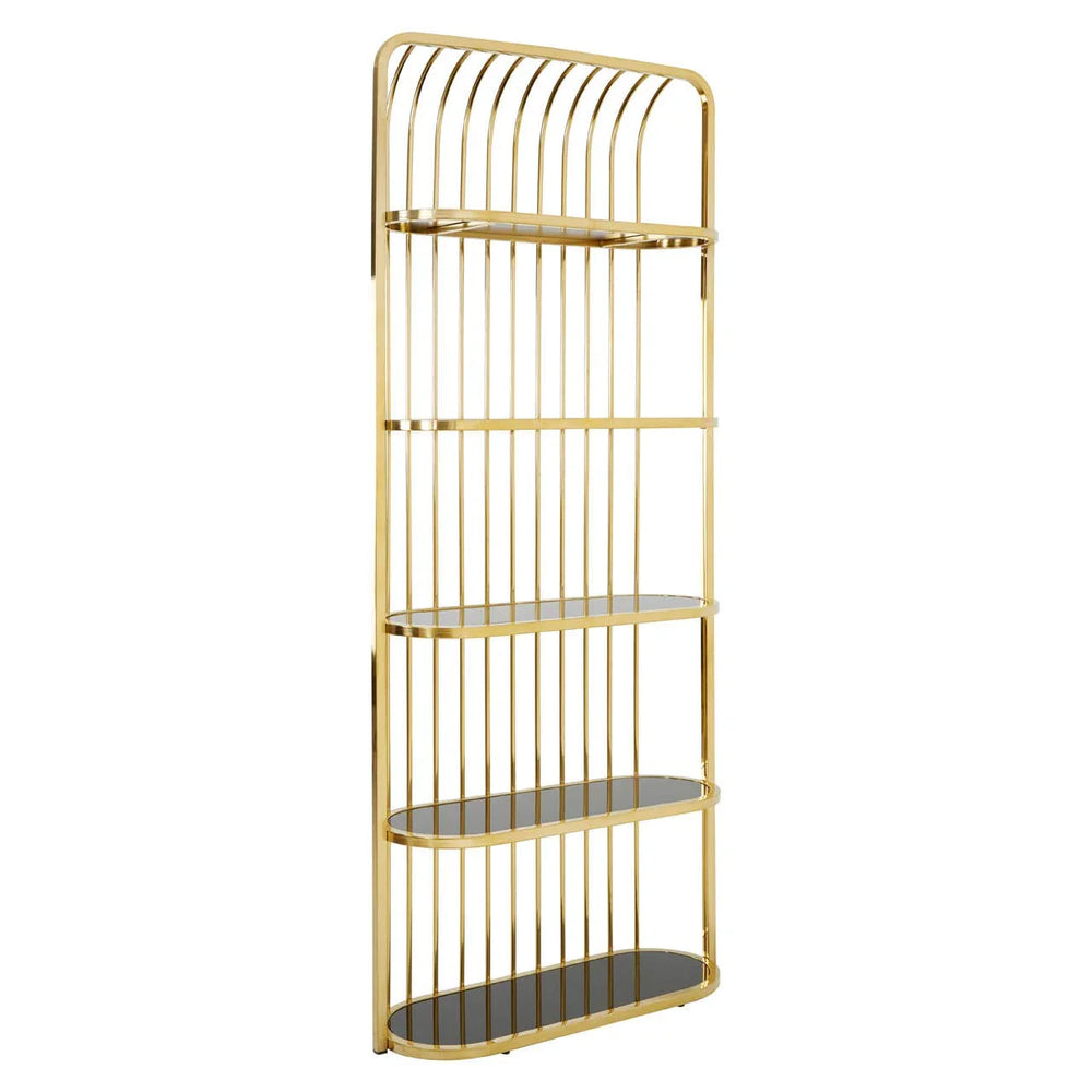 Luxe Gold Cage Bookshelf