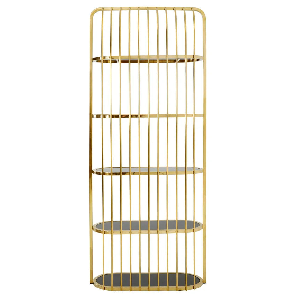 Luxe Gold Cage Bookshelf