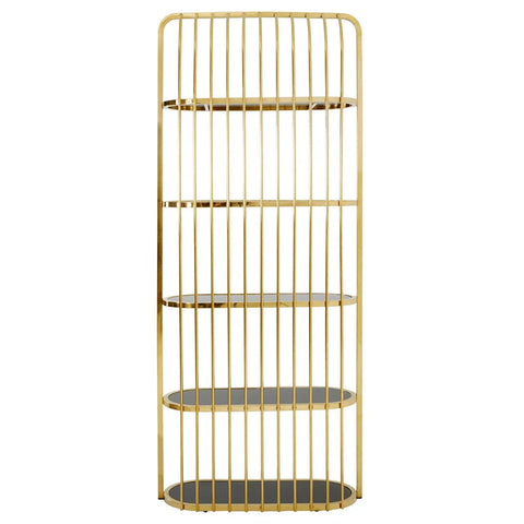 Luxe Gold Cage Bookshelf