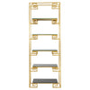 Luxe Gold Glass Bookshelf