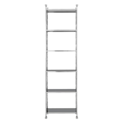 Silver Lattice Glass Bookshelf