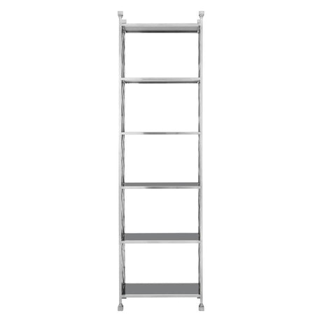 Silver Lattice Glass Bookshelf