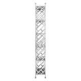 Silver Lattice Glass Bookshelf