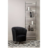Silver Lattice Glass Bookshelf