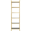 Golden Lattice Glass Bookshelf