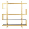 Luxe Gold Glass Bookshelf