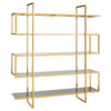 Luxe Gold Glass Bookshelf