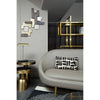 Luxe Gold Glass Bookshelf