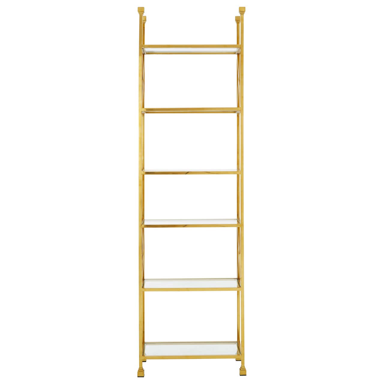 Golden Cross Glass Bookshelf