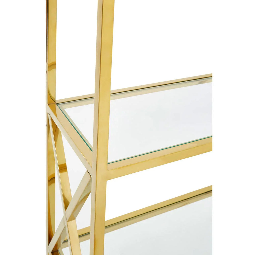 Golden Cross Glass Bookshelf