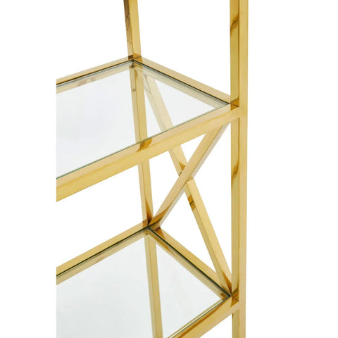 Golden Cross Glass Bookshelf