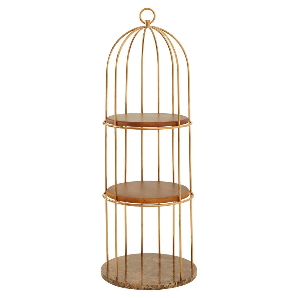 Rose Gold Birdcage Bookshelf