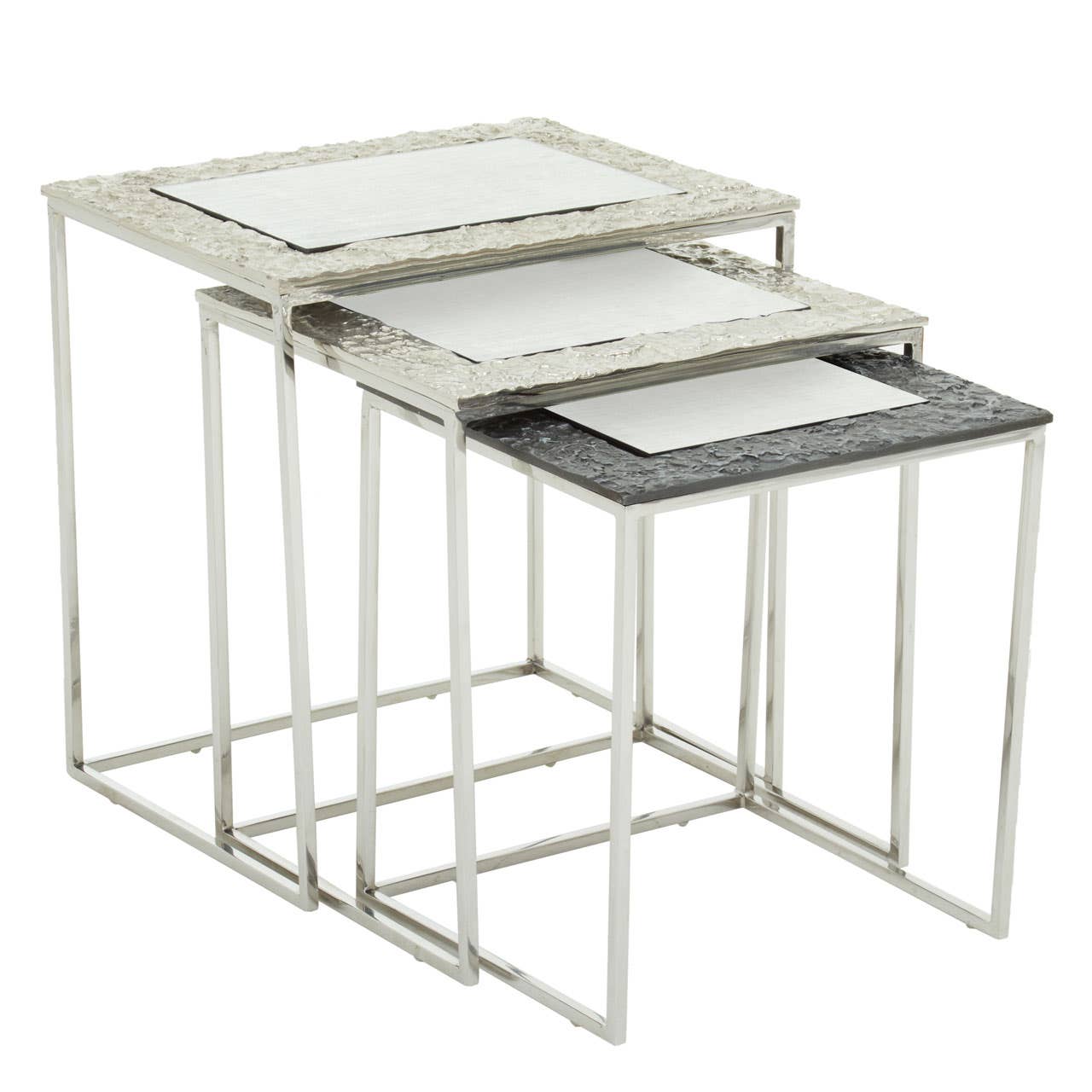 Antique Glass Nesting Tables
