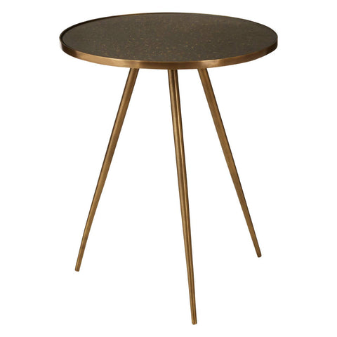 Gold Glass Side Table