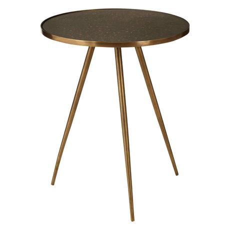 Gold Glass Side Table