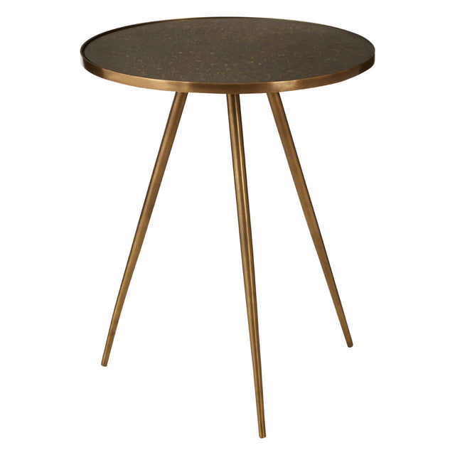 Gold Glass Side Table
