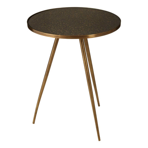 Gold Glass Side Table