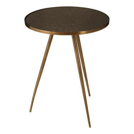 Gold Glass Side Table