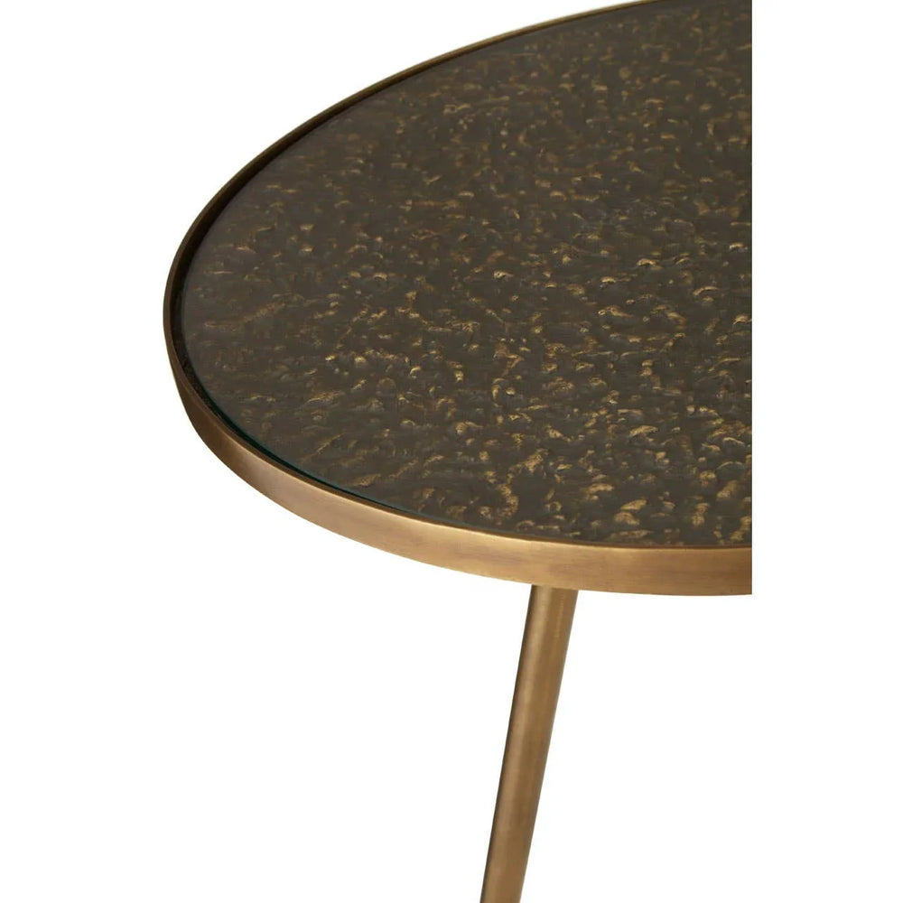 Gold Glass Side Table