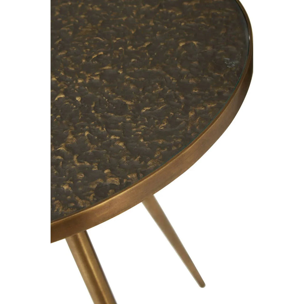 Gold Glass Side Table