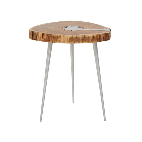 Rustic Acacia Log Side Table