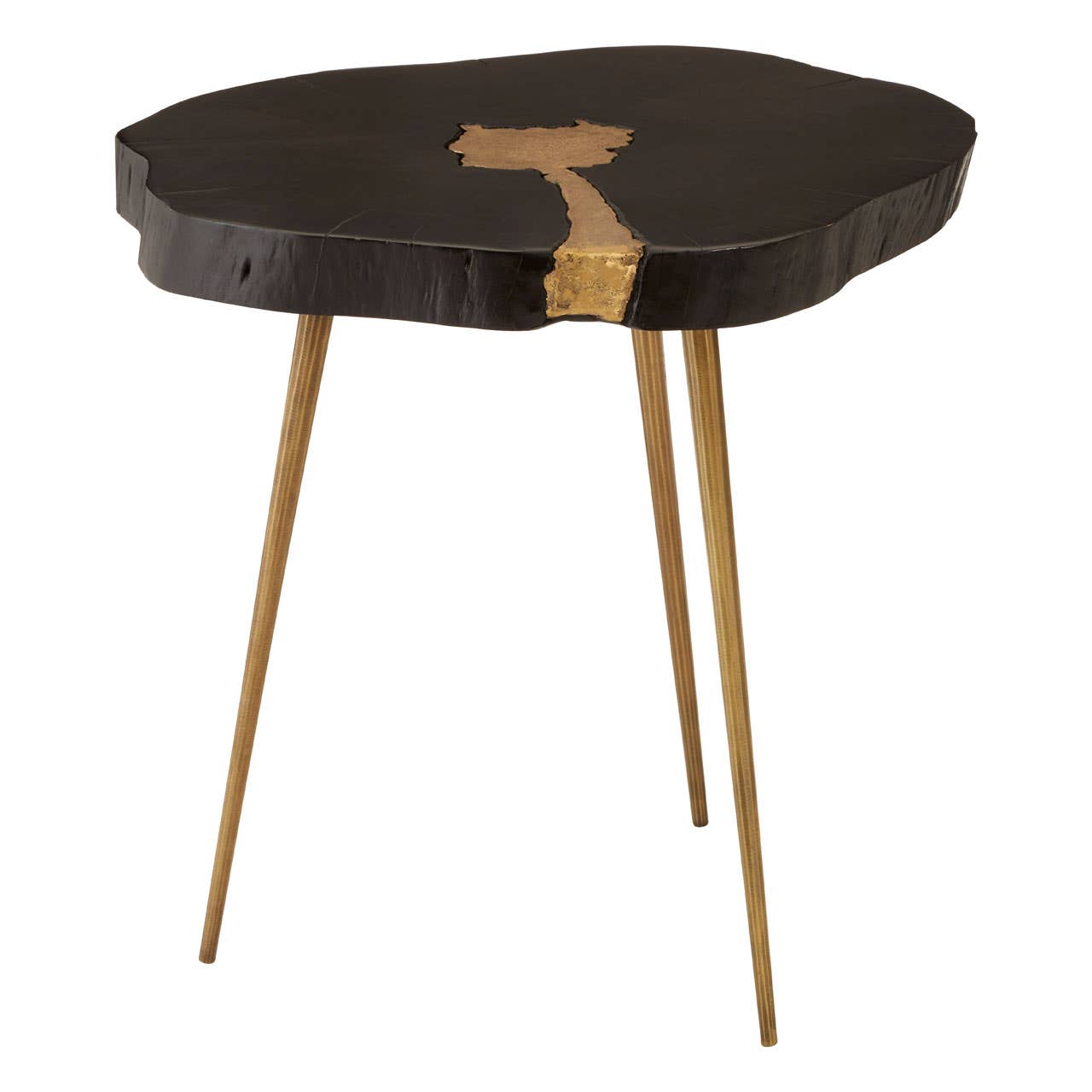 Geo Black Acacia Side Table