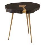 Geo Black Acacia Side Table