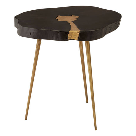 Geo Black Acacia Side Table