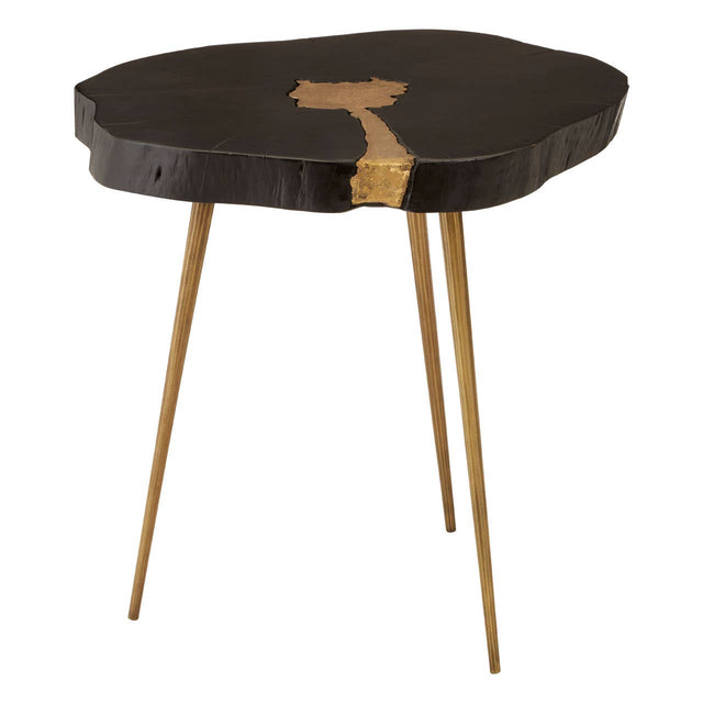 Geo Black Acacia Side Table