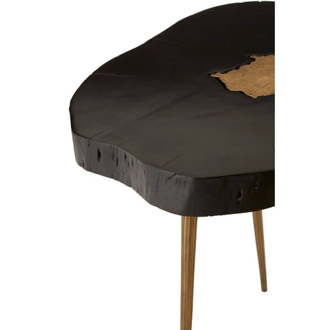 Geo Black Acacia Side Table