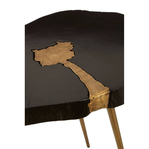 Geo Black Acacia Side Table