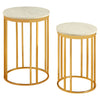 Marble Linear Side Table Set