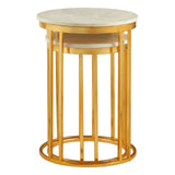 Marble Linear Side Table Set