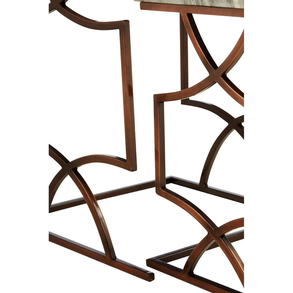 Bronze Marble Side Table Set
