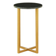 Green Marble Iron Side Table