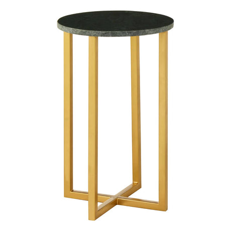 Green Marble Iron Side Table