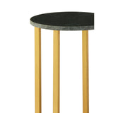 Green Marble Iron Side Table