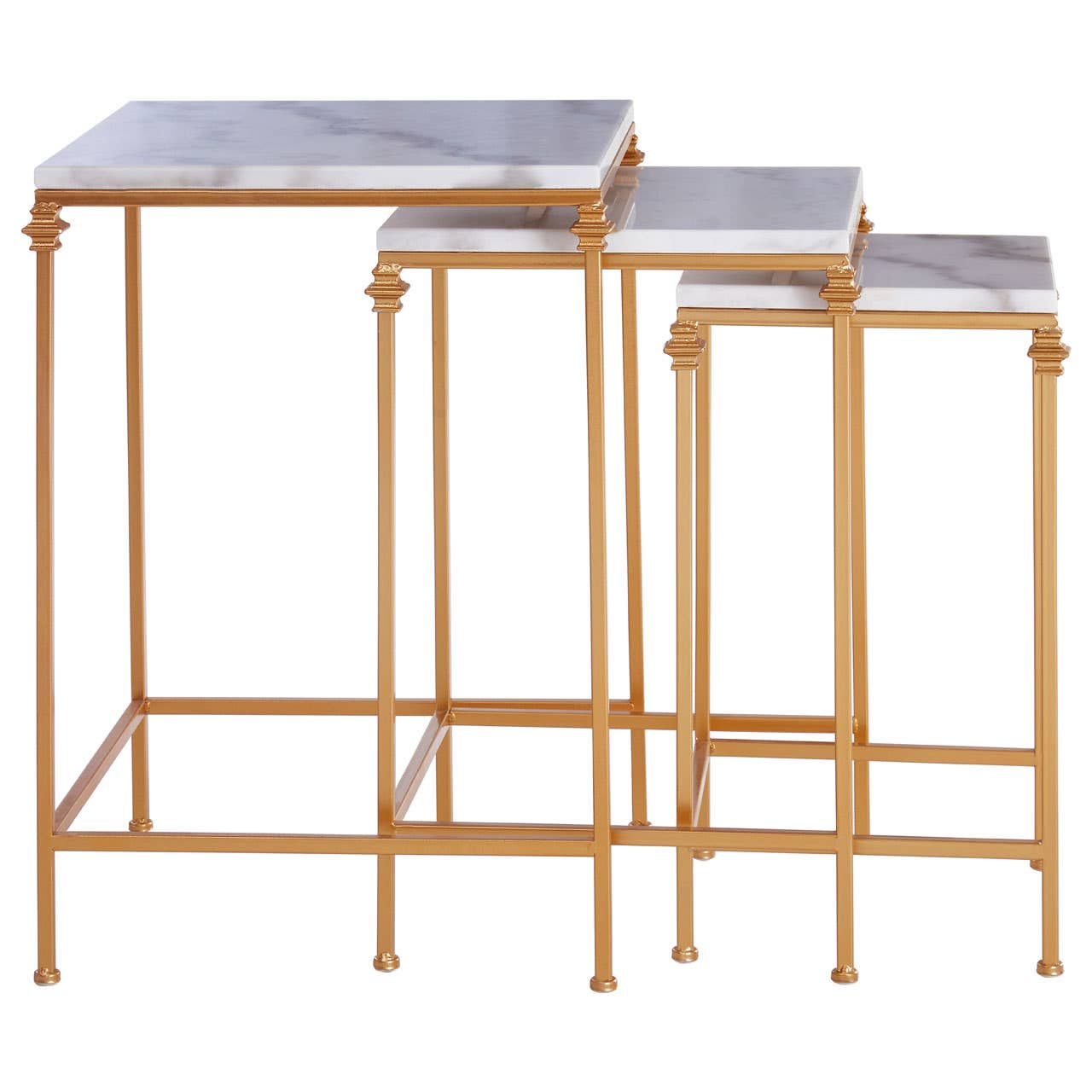 Marble Square Side Table Set
