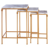 Marble Square Side Table Set