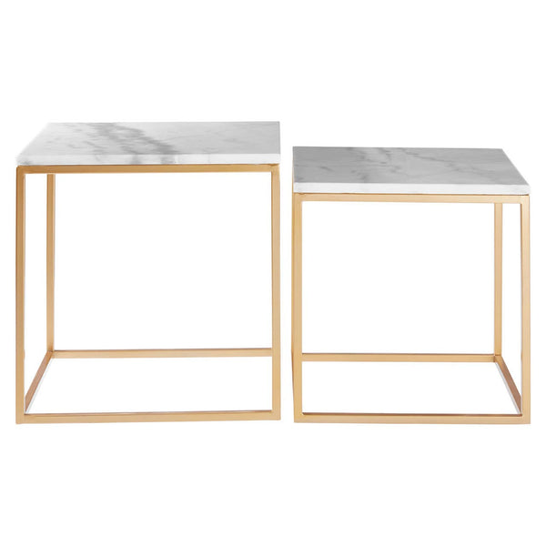 Marble Cuboid Side Tables