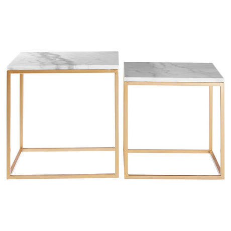 Marble Cuboid Side Tables