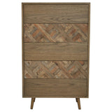 Modern Geometric Wood Drawer Chest